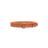 Livize Hakki Deri Yuvarlak Toka Kadın Kemeri 3cm Taba