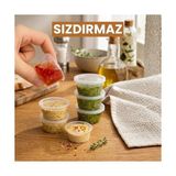 Livizmir Moda 50 Adet Sızdırmaz Mini Saklama Kabı 120 ml – Buzluk Kabı, Et Suyu, Kemik Suyu, Sos ve Püre Saklama Kabı, Kapaklı Küçük Gıda Saklama Kabı, Derin Dondurucu Uyumlu Porsiyonluk Kap Seti