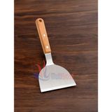 Livizmir Moda Ahşap Saplı Paslanmaz Çelik Spatula, Metalik - 0,5 x 7 cm