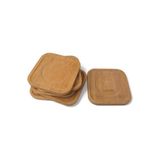 Livizmir Moda Bambu Kare Çay Tabağı Bardak Altlığı 6'lı Set | Dekoratif ve Doğal Bambu Altlık – Şık ve Dayanıklı Tasarım (10CM x 10CM) - 0,5 x 7 cm