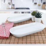 Livizmir Moda Beyaz Noyan Kayık Tabak 2 Adet 26 cm