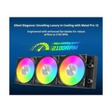 Livizmir Moda Hyperflow Argb 360MM-AIO Cpu Sıvı Soğutucu-Intel Lga 1700/1200/15X/2066, Amd Am3/am4/am5 Soketler Için-Geliştirilmiş 3100 Rpm Su Pompası Tasarımı-3x 120 mm Yüksek Performanslı Pwm 4 Pin