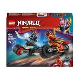 Livizmir Moda Kai’nin Motosiklet Hız Yarışı 71838-6 Yaş Üzeri Kız ve Erkek Çocuklar Için Kai'nin Yarış Motosikleti ile Ifrit Motosikleti ve 2 Minifigür Içeren Yaratıcı Oyuncak Yapım Seti (79 Parça)