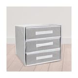 Livizmir Moda Katlanabilir Üç Çekmeceli Dolap Düzenleyici Çamaşır Organizeri Takı Kutusu Gardrob Kumaş Düzenleyici 32X32X32CM (1)