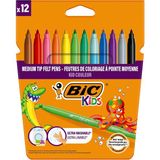 Livizmir Moda Kid Couleur Keçeli Boya Kalemi, 12'li Kutu - 01-Siyah