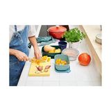 Livizmir Moda - Multi Bowl Cirqula Rectangular - Kapaklı Saklama Kabı - Buzdolabı Için Hava Geçirmez Saklama Kutusu, Mikrodalga Fırın Kabı ve Saklama Kabı Olarak Uygundur - 2000 ml - Denim