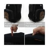 Livizmir Moda Old Cotton Cargo 7184 Revilla Sırt Okul Günlük Seyahat 15 Inç Laptop Notebook Tablet Çantası (Siyah Siyah)