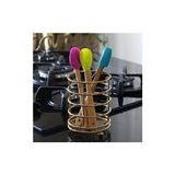 Livizmir Moda Qullex 3'lü Spatula Seti,ahşap Saplı Silikon Spatula Seti - 0,5 x 7 cm