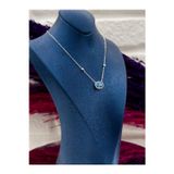 Livora Jewelry 925 Ayar Gümüş Aquamarin Taşlı Özel Tasarım Zarif Kadın Kolye
