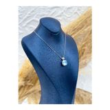 Livora Jewelry 925 Ayar Gümüş Baget Mistik Topaz Taşlı Özel Tasarım Kadın Kolye