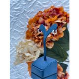 Livora Jewelry 925 Ayar Gümüş Çift Sıra Baget Taşlı Küçük Halka Kadın Küpe LVRKP133