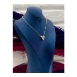Livora Jewelry 925 Ayar Gümüş Özel Tasarım Gold Renk Trend Kadın Kolye