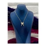Livora Jewelry 925 Ayar Gümüş Özel Tasarım Gold Renk Zarif Kadın Kolye