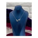 Livora Jewelry 925 Ayar Gümüş Özel Tasarım Mineli Sıralı Kelebek Desenli Popüler Kadın Kolye