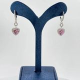 Livora Jewelry 925 Ayar Gümüş Pembe Kuvars Taşlı Sallamalı Kadın Küpe LVRTKKP004