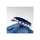 Livora Jewelry 925 Ayar Gümüş Pırlanta Montürlü Pembe Kuvars Şık Kadın Bileklik