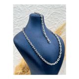 Livora Jewelry 925 Ayar Gümüş Taşsız Kolye & Bileklik 2’li Set – Özel Tasarım, Hediyelik