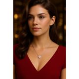 Livora Jewelry Pembe Kuvars Gümüş Kolye