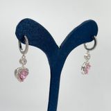 Livora Jewelry Pembe Kuvars Sallamalı Gümüş Küpe LVRKP04