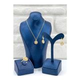 Livora Jewelry Üç Renkli Dorika Kadın Gümüş Set Takımı - Kolye Seti
