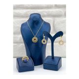 Livora Jewelry Üç Renkli Dorika Model Kadın Gümüş Set Takımı