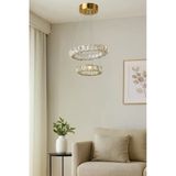 Livora Lıghtıng Alfa Gold Kristal Taşlı 3 Renk Işıklı Modern Salon Avize