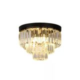 Livora Lighting Efsane 40 Lik Kristal Tasli Siyah Modern Salon Avize