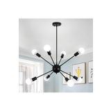 Livora Lighting Mia 8 Li Siyah Modern Kirpi Avize