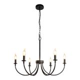 Livora Lighting Oyku 6Li Siyah Modern Sarkit Avize