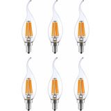 LİVORA LİGHTİNG Rustik Kıvrık 4W E14 LED Ampul 400 LM Günışığı Renk Cam Malzeme ile Şık Aydınlatma - 6