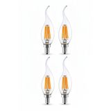 LİVORA LIGHTING Rustik Kıvrık 4W E14 LED Ampul 400lm (4LÜ)