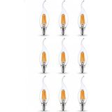 LİVORA LİGHTİNG Rustik Kıvrık 4W E14 LED Ampul 400LM (9lu Paket) - Günışığı