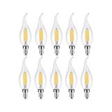 Livora Lighting Rustik Led Ampul 4W E14 Ince Duy Gün Işığı 3200K 10 Adet Kıvrık Mum Ampul