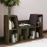 Livora Minderli Kitaplık - Oturma Alanlı 103 Cm Minimalist Tasarım