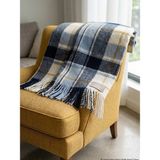 Livoras Home Dinarsu Cozy Life Pamuklu Tv Battaniyesi 130 x 170CM ( Inka Mavi Sarı) - Mavi - Sarı