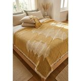 Livoras Home Müslin Pamuklu 220 x 240CM Çift Kişilik Pike Camel - 220 x 240 Battal Boy