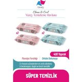 Livory Clean & Cool Serisi Yüzey Temizleme Havlusu 2 Adet Manolya Ferahlığı (2 x 100) 2 Adet Orkide Dokunuşu (2 X100) (400 Yaprak)