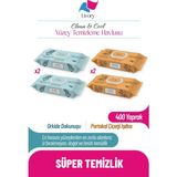 Livory Clean & Cool Serisi Yüzey Temizleme Havlusu 2 Adet Orkide Dokunuşu (2 x 100) 2 Adet Portakal Çiçeği Işıltısı (2 X100) (400 Yaprak)