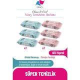 Livory Clean & Cool Serisi Yüzey Temizleme Havlusu 3 Adet Orkide Dokunuşu (3 x 100) 3 Adet Manolya Ferahlığı (3 X100) (600 Yaprak)