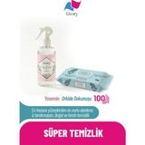 Livory Clean & Fresh Serisi Yasemin Oda Kokusu 500 ml | Clean & Cool Serisi Yüzey Temizleme Havlusu Orkide Dokunuşu 1X100(100 Yaprak)