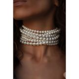 LIVOSH CHOKER TASMA İNCİ KOLYE