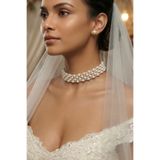 LIVOSH SIRA İNCİLİ TAŞLI CHOKER KOLYE GELİN KOLYESİ NİKAH KOLYESİ