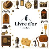 Livre d’or 1935 – Carnet souvenir vintage pour messages, mots doux et photos – Idée cadeau rétro élégante pour homme ou femme né(e) en 1935 - 100 pages vierges