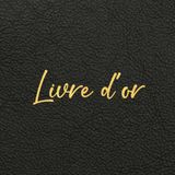 Livre d'Or Noir et Doré: Cuir & Or | Couverture souple | 100 pages à remplir | Grand format carré | Anniversaire, départ, retaite, EVG | Style élégant et raffiné pour homme