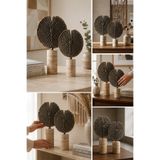 Livset Home 2Li Tra Lotus Yaprak Modern Dekoratif Biblo İkili Özel Tasarım Altı Traverter Ütü Döküm Hediyelik Tv Ünitesi Sehpa Ev Aksesuarı