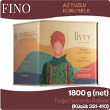 Livvy FINO Kuru Sele Siyah Zeytin 1800 g - Doğal Fermente Katkısız - 1,8 kg