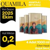 Livvy QUATTROMILA Soğuk Sıkım Erken Hasat Natürel Sızma Zeytinyağı 4 litre (4 Adet 1000 ml) (2025 / 2026 Yeni Hasat) (Asit Miktarı 0.2) - 4 lt