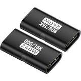 LivX 80Gbps USB-C Dişi - Dişi Adaptör, 240W PD3.1 Hızlı Şarj, 16K@60Hz Görüntü Aktarımı, Alüminyum Alaşımlı Tip-C Dişi Konnektör Uzatıcı - Siyah OTGFF