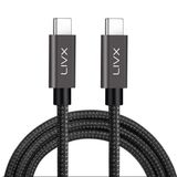 LivX Force 100 W USB-C to USB-C 3.1 Gen2 10 Gbps 4K 60 Hz 2 mt Örgülü Hızlı Şarj Data ve Görüntü Kablosu