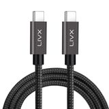 LivX Force 100W Type-C to Type-C USB 3.1 Gen2 10 Gbps 4k@60hz Hızlı Şarj Data ve Görüntü Aktarım Kablosu Örgülü GN (1 Metre)